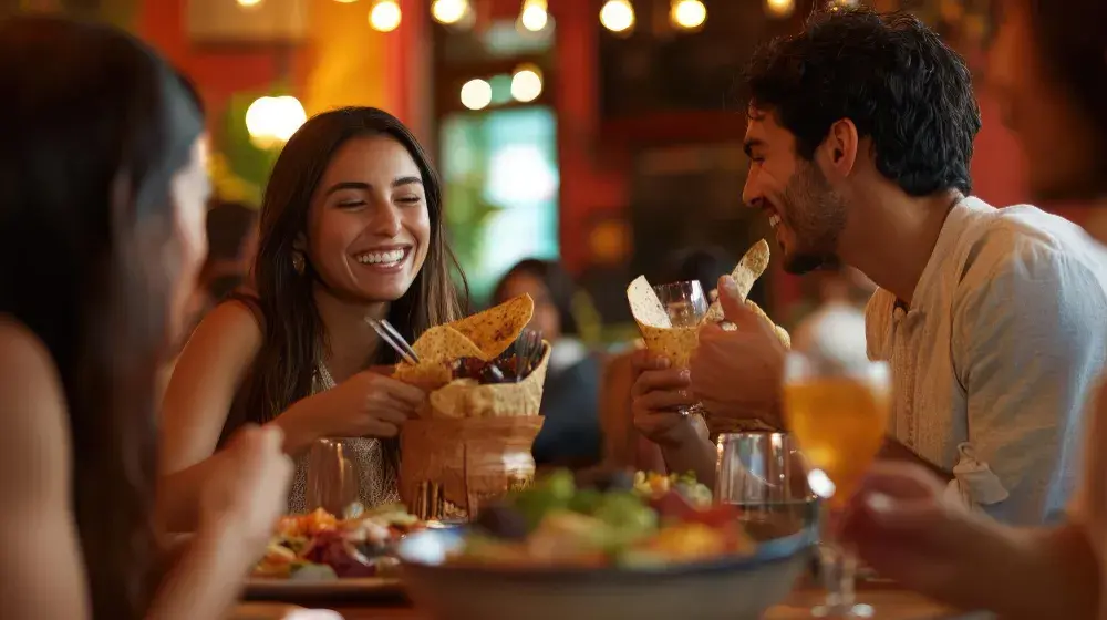 Entrante de yuca y tostones típico en restaurantes cubanos en Madrid